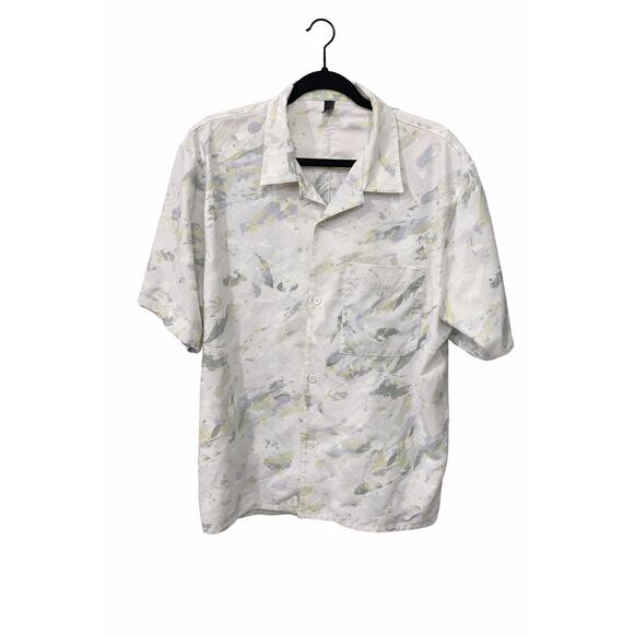 Lululemon Other - Lululemon Large Mns Abstract Print Button Shirt Easy Resort Coastal Resort Camp